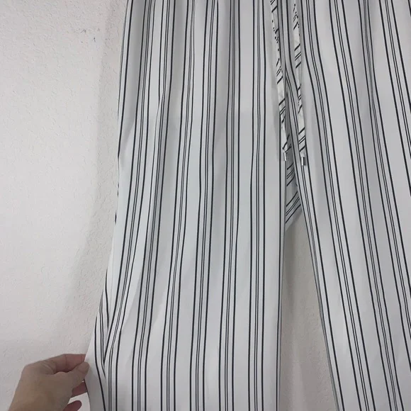 Lauren Ralph Lauren striped Straight leg drawstring straight leg pants size M - Picture 2 of 8